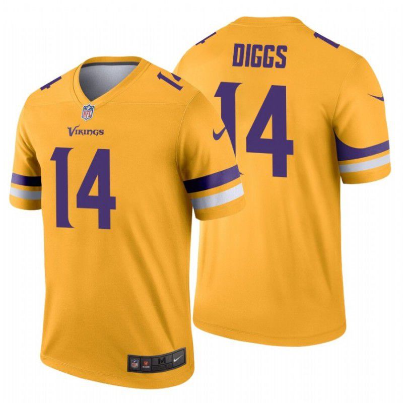 Men Minnesota Vikings #14 Stefon Diggs Nike Gold Inverted Legend NFL Jersey->minnesota vikings->NFL Jersey